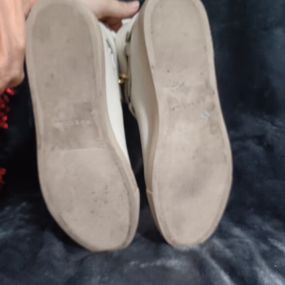 Authentic Men's Buscemi Hi-Top Sneakers Leather Gold Lock White 46 (12-13) - Picture 9 of 16